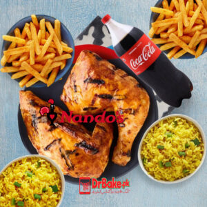 Nando's Half Chicken, Rice & Fries Deal For 2 People